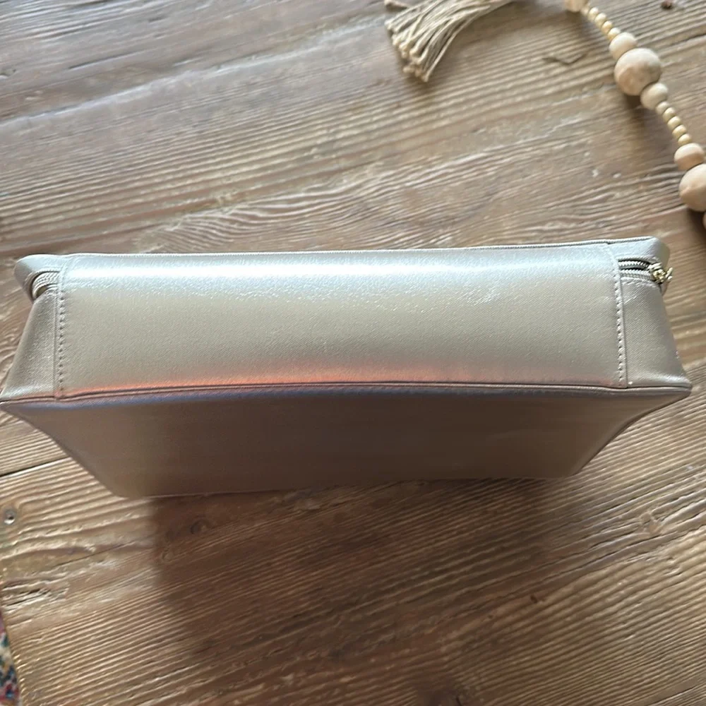 New Lancôme limited edition Gold Large Makeup Bag 10” x 13”